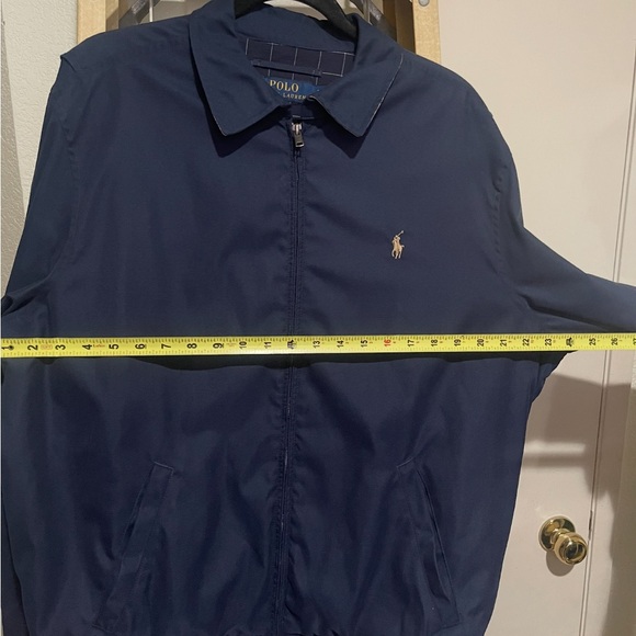 Polo Ralph Lauren Navy Harrington Plaid Lined Full Zip Jacket in Size L - Picture 13 of 15